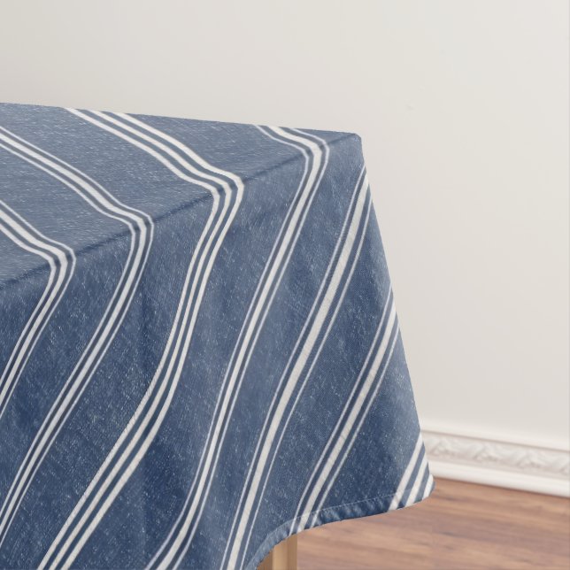 Blaue und weiße Jeans-Optik Tischdecke (Beispiel)