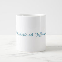 Blaue und weiße Kalligraphie Eleganter Chic Modern