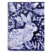 Blaue und weiße Kaninchen und Vögel, Bläsernavy