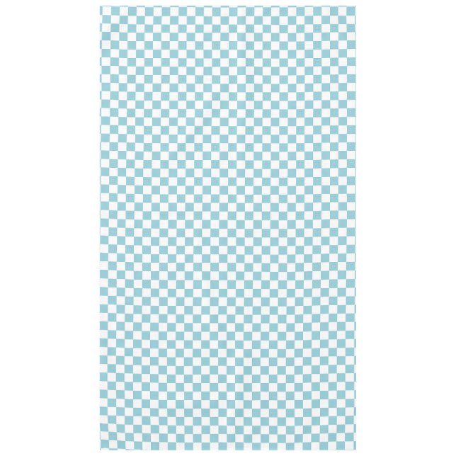 Blaue und weiße karierte Quadrate Tischdecke (Vorderseite)