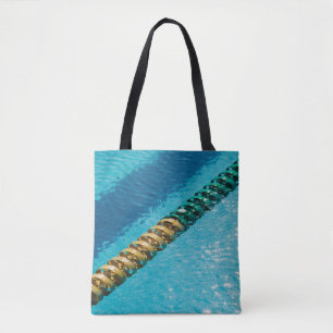 Blaue und weiße Ketten auf blauem Wat Tasche
