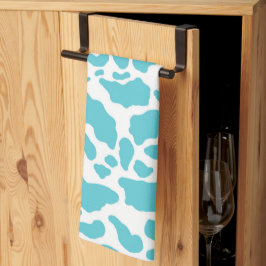 Blaue und weiße Kuhflecken - Muster für Tierdrucke Geschirrtuch