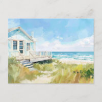 Blaue und weiße Küstenlandschaft