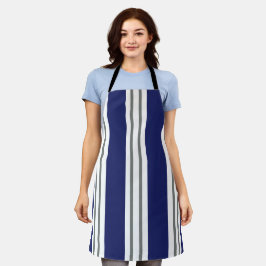 Blaue und weiße Küstenstreifen Schürze