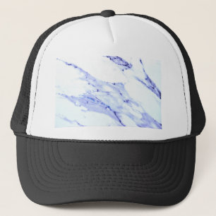 Blaue und weiße Marmorplatte Truckerkappe