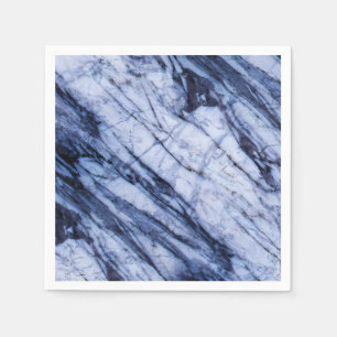Blaue und weiße Marmorstein-Rockspirale modern chi Serviette