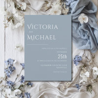 Blaue und weiße moderne Hochzeit