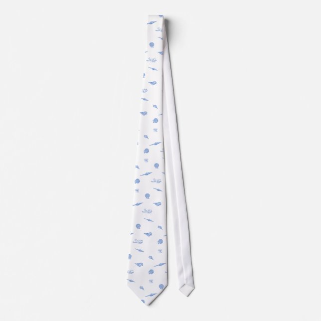 Blaue und weiße Muscheln und Krawatte von Starfish (Vorderseite)