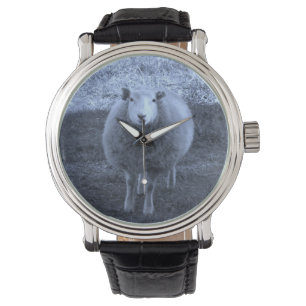 Blaue und weiße Mutterschafe. Armbanduhr