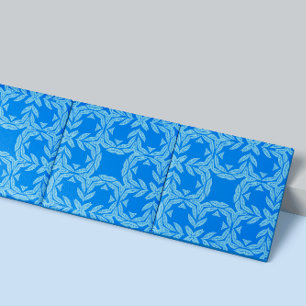 Blaue und weiße naturinspirierte ruhige Symmetrie Fliese