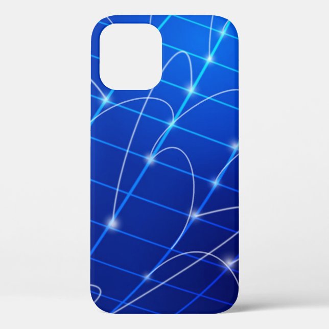 Blaue und weiße Netzwerkverbindungen Case-Mate iPhone Hülle (Rückseite)
