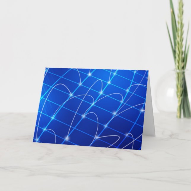 Blaue und weiße Netzwerkverbindungen Karte (Vorderseite)