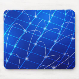 Blaue und weiße Netzwerkverbindungen Mousepad