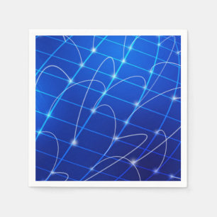 Blaue und weiße Netzwerkverbindungen Serviette