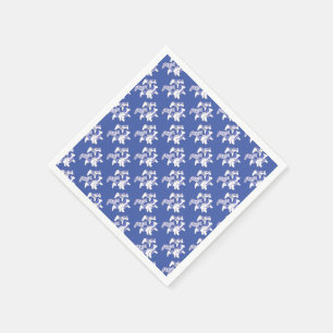 Blaue und weiße Pferde für Tee-Papierservietten Serviette