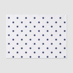 Blaue und weiße Polka-Punkte Seidenpapier