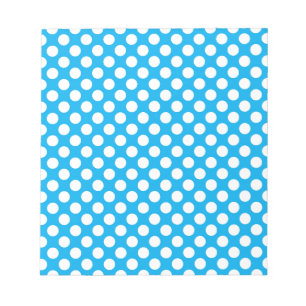 Blaue und weiße Polka-Punktmuster Notizblock