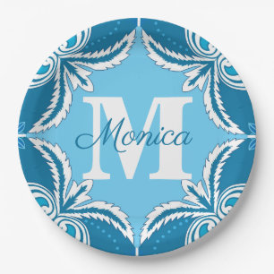 💙 🤍 Blaue und weiße Porto Azulejos, Pappteller
