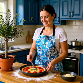 💙 🤍 Blaue und weiße Porto Azulejos, Schürze