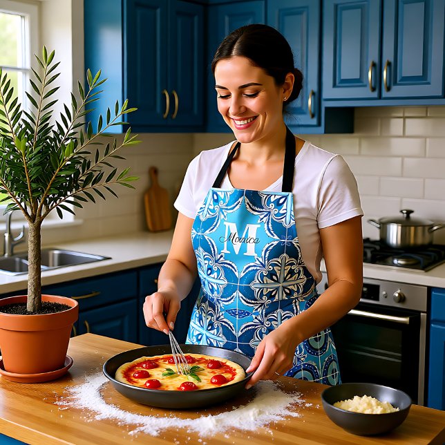 💙 🤍 Blaue und weiße Porto Azulejos, Schürze (💙🤍Blue and white Porto Azulejos, Apron)