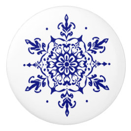 Blaue und weiße portugiesische Azulejo Style Keram Keramikknauf