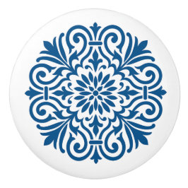 Blaue und weiße portugiesische Azulejo Style Keram Keramikknauf