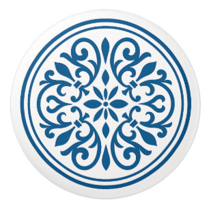Blaue und weiße portugiesische Azulejo Style Keram Keramikknauf