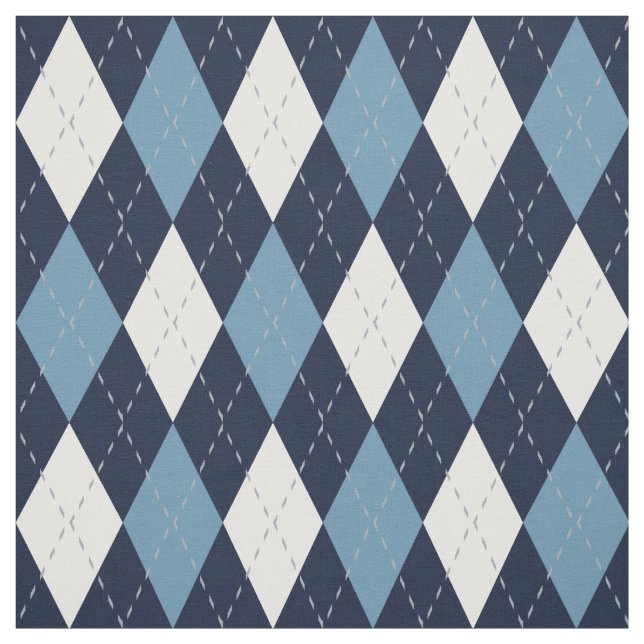 Blaue und weiße Raute Stoff (Muster)
