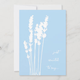 Blaue und weiße silhouettierte Blumenkarte Karte