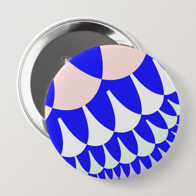 Blaue und weiße Skala Button (Vorne & Hinten)