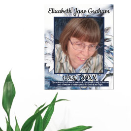 Blaue und weiße Sonnenblumen | FOTO | Beerdigung Poster