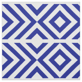 Blaue und weiße Sparren und Diamanten geometrisch Stoff