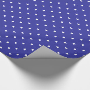 Blaue und weiße Sternchen-Vereinbarung Geschenkpapier