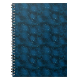 Blaue und weiße Sterne Nacht Celestial Notizblock