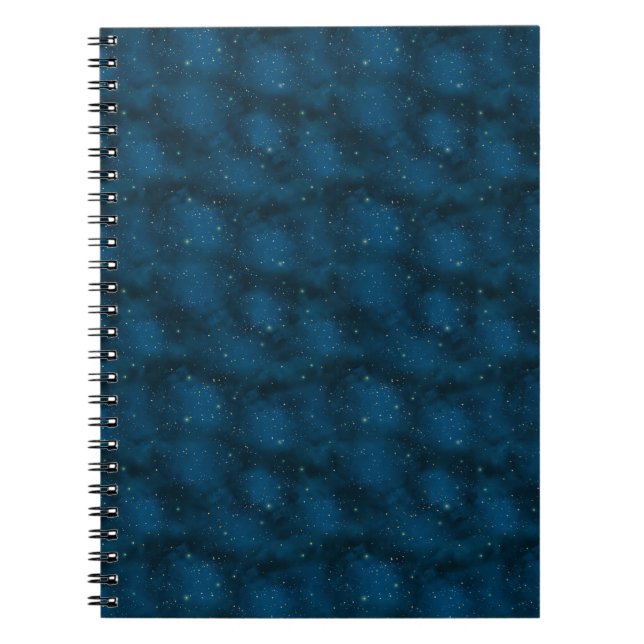 Blaue und weiße Sterne Nacht Celestial Notizblock (Vorderseite)