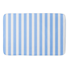 Blaue und weiße Streifen Badematte
