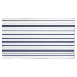 Blaue und weiße Streifen - Dunkel Kissenbezug