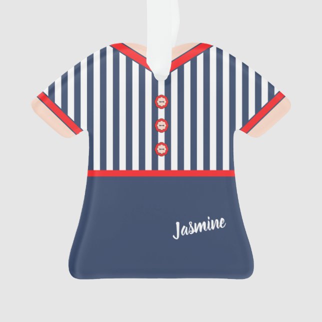 Blaue und weiße Streifen einheitlich Ornament (Vorderseite)