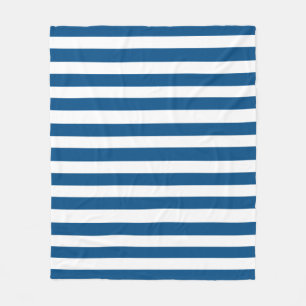 Blaue und weiße Streifen Fleecedecke