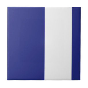 Blaue und weiße Streifen Fliese