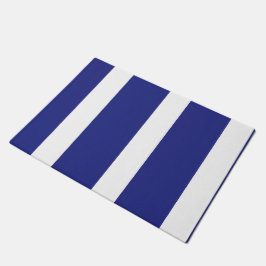 Blaue und weiße Streifen Fußmatte
