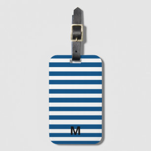 Blaue und weiße Streifen Gepäckanhänger