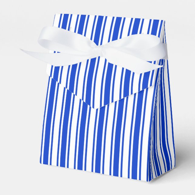 Blaue und weiße Streifen Geschenkschachtel (Vorderseite)