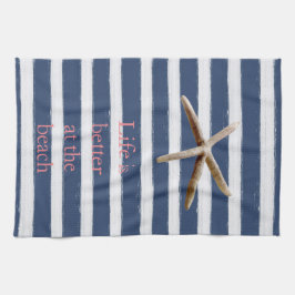 Blaue und weiße Streifen Geschirrtuch