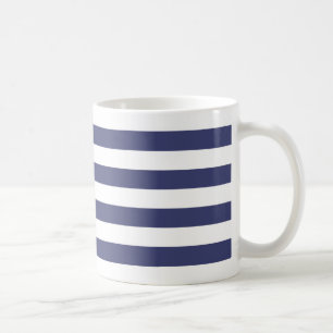 Blaue und weiße Streifen Kaffeetasse