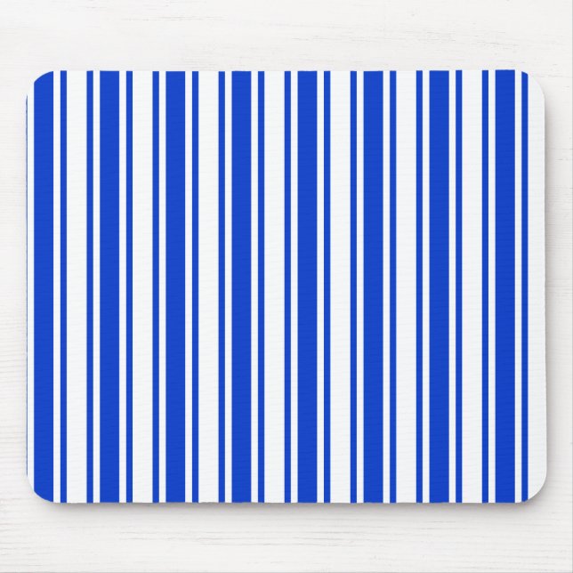 Blaue und weiße Streifen Mousepad (Vorne)