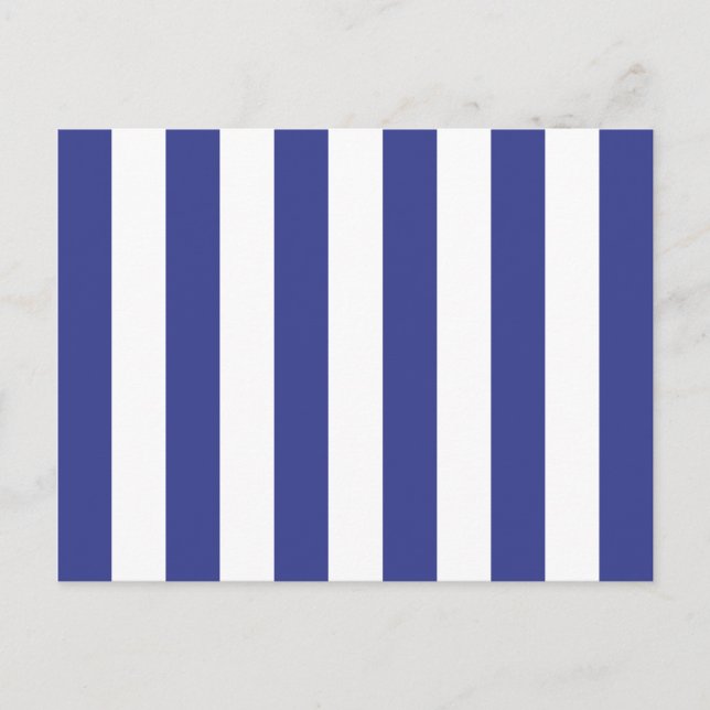 Blaue und weiße Streifen Postkarte (Vorderseite)