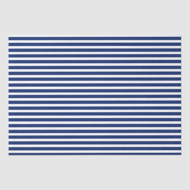Blaue und weiße Streifen Seidenpapier (Vorderseite)