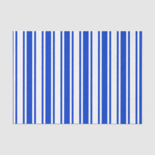 Blaue und weiße Streifen Seidenpapier