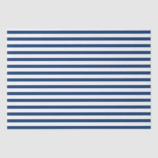 Blaue und weiße Streifen Seidenpapier (Vorderseite)